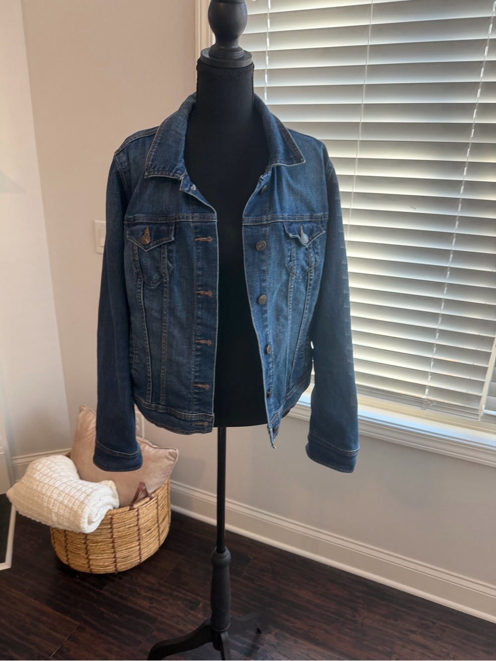 Old Navy Classic Dark Blue Denim Jacket for Women